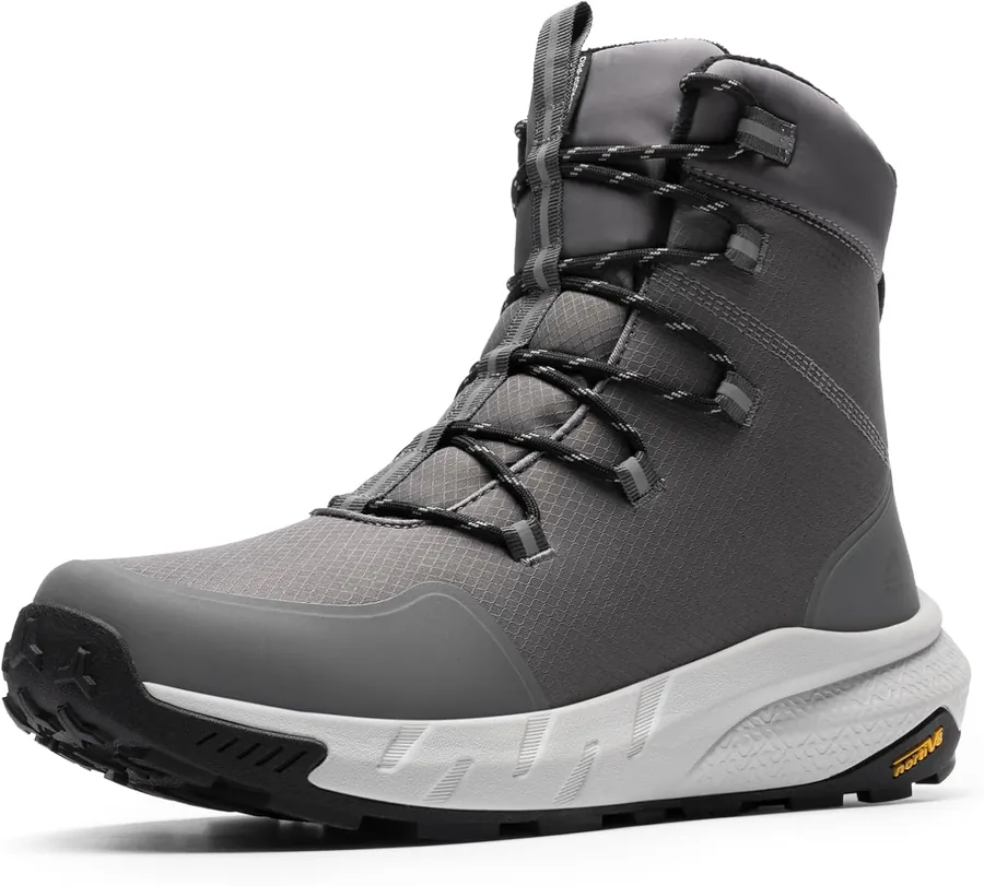 Men's Wide Winter Boots Grip on Snow Ice
