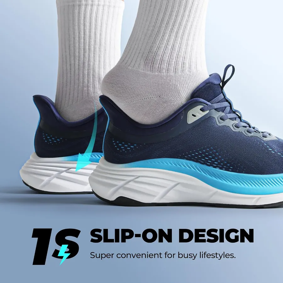 Men's Slip On Cushioned Comfort Walking Sneakers — effortless steps