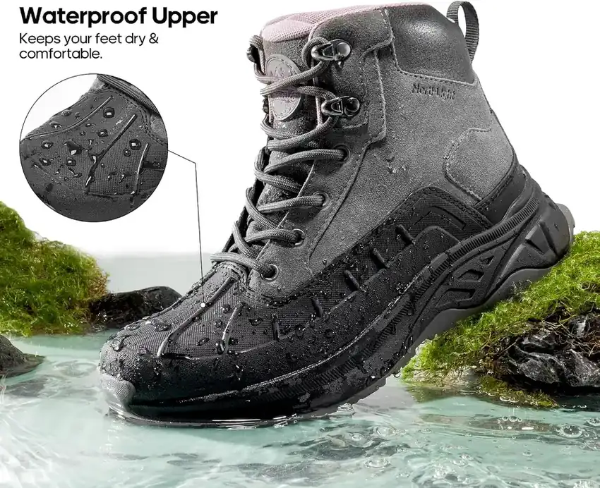 Women's Waterproof Mid-Cut Hiking Boots — wear-resistant upper