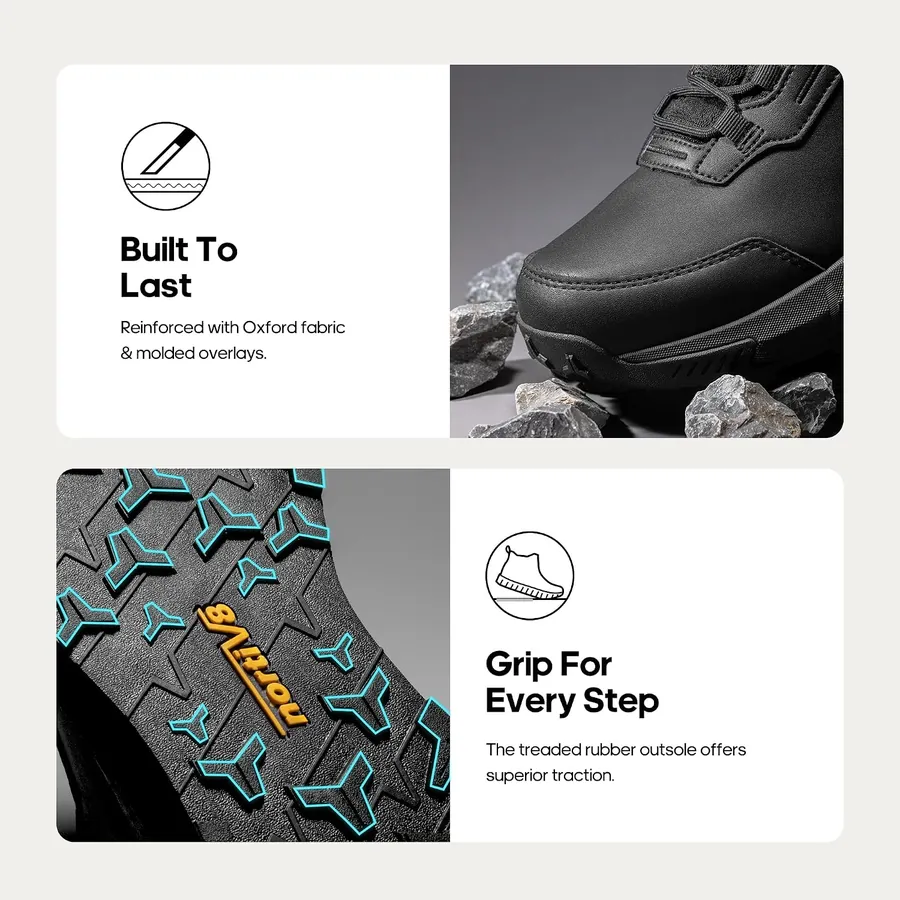 Men's Waterproof Tactical Work Boots Leather — all-weather protection