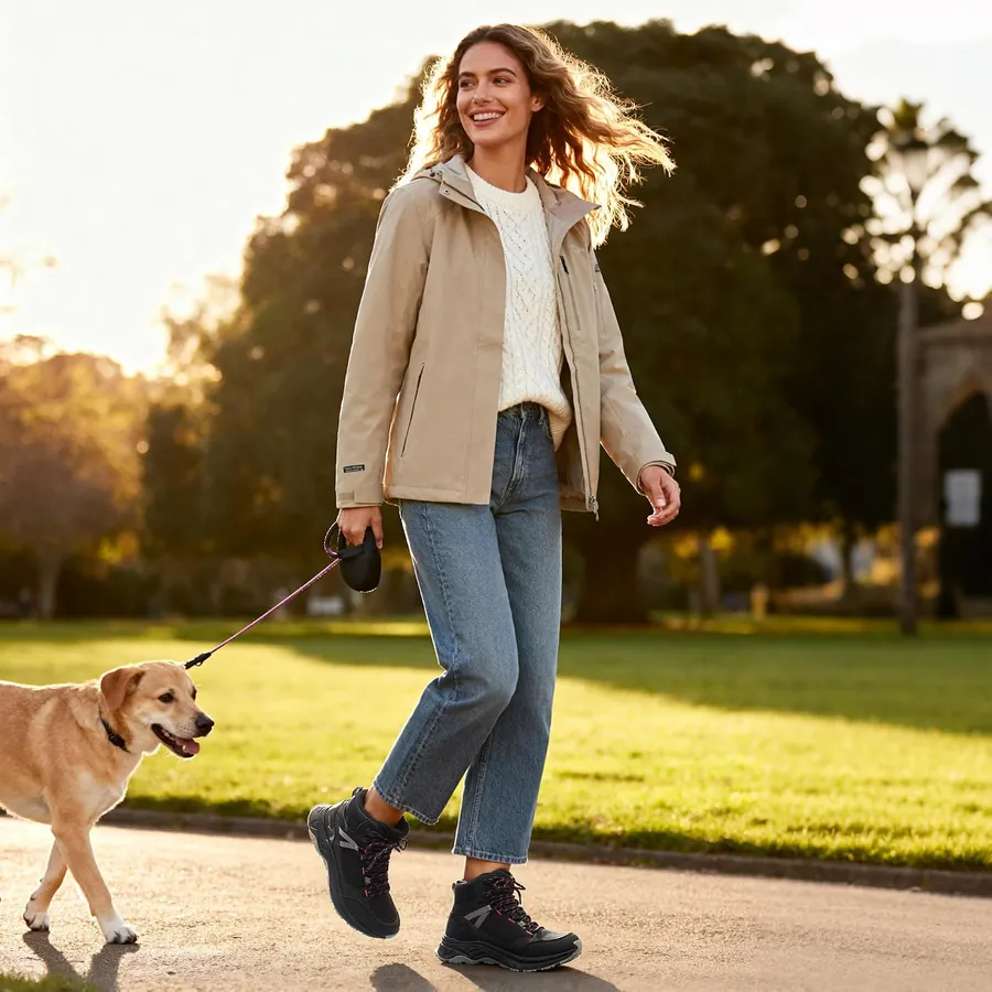 Women's Hiking Boots Waterproof Lightweight — traction on rugged terrains