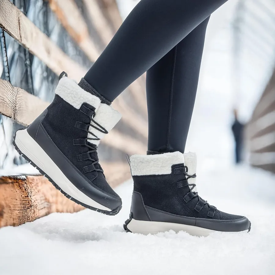 Women's Fold-Over Winter Snow Boots — triple warmth