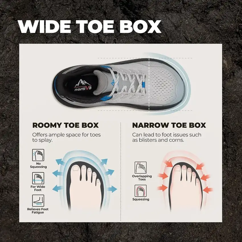 Men's Wide Toe Box Trail Running Shoes — airy & breathable