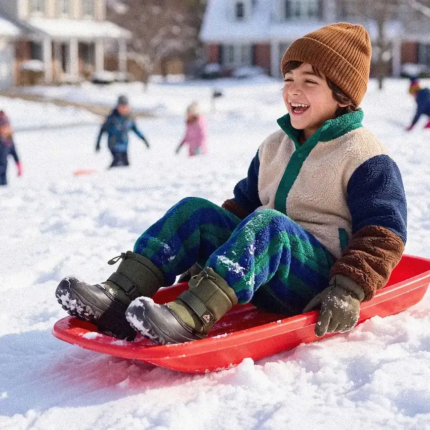 Kids' Faux Fur Snow Boots — waterproof design