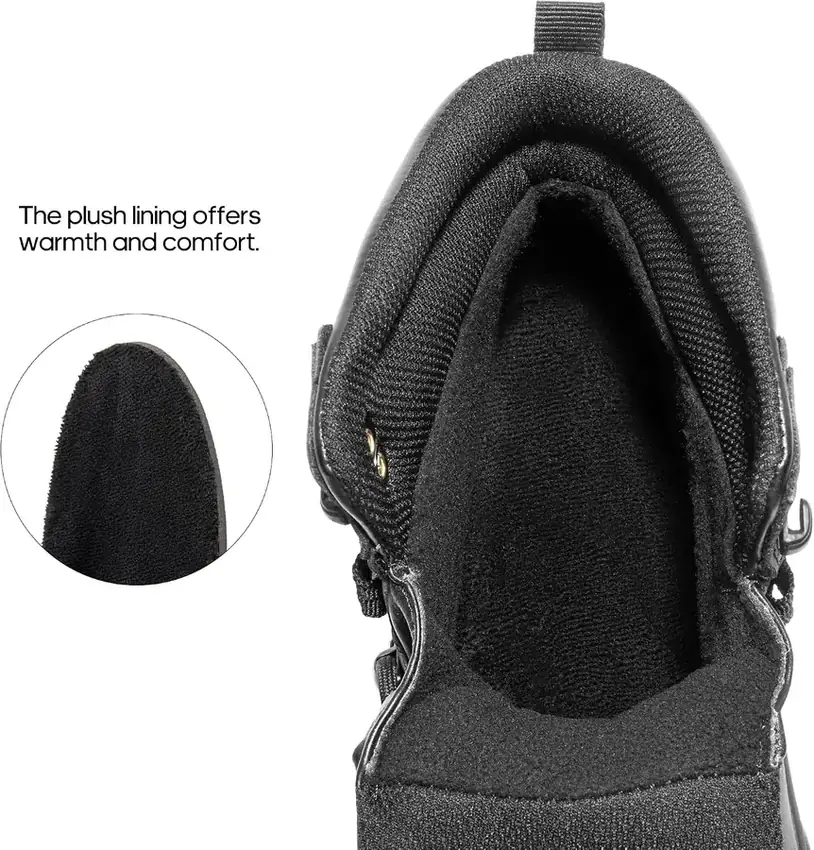 Men's Vegan Leather Insulated Snow Boots — warm lining