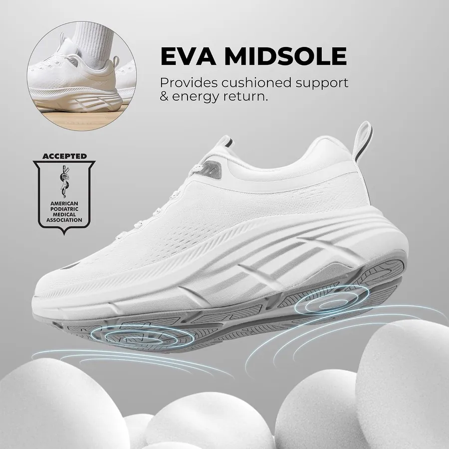 Men's Cushioned Walking Sneakers — breathable