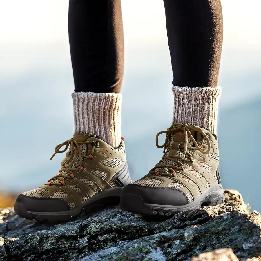 Women's Lightweight Suede Hiking Boots — genuine leather