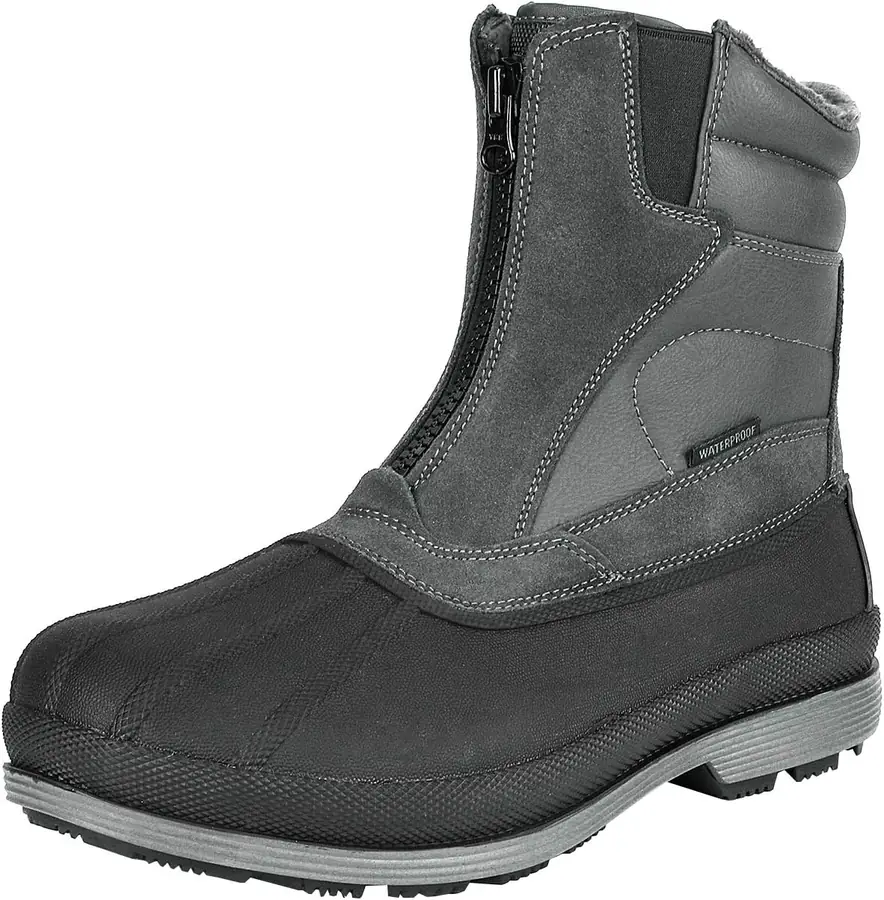 Men's Zip-Entry Winter Snow Boots