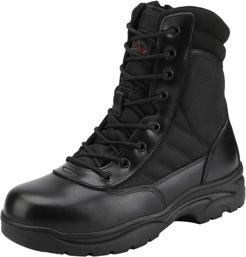Men's Side-Zip Tactical Work Boots