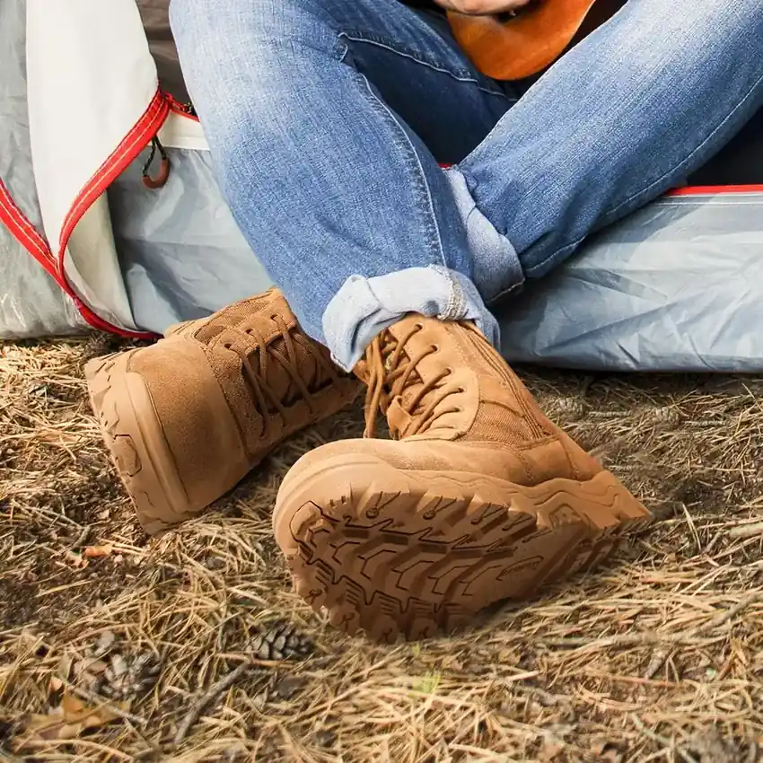 Men's Tactical Military Work Boots Side Zipper — enhanced comfort