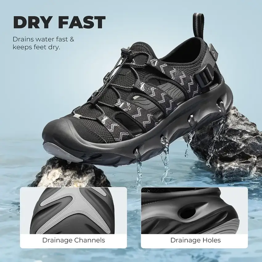 Closed-Toe Hiking Water Sandals — roomy comfort